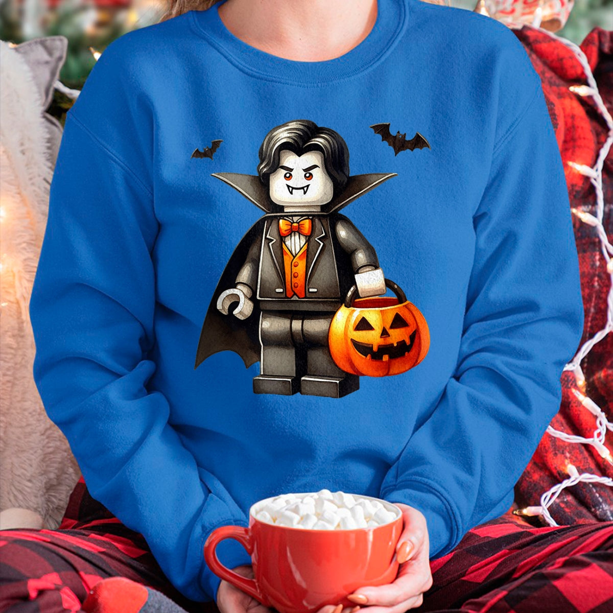 Hallowen Shirts for Family, Funny hallowen shirts, Hallowen Unisex T-Shirt/Hoodie/Sweatshirt HLT00 - Halloween Master Builder Vampire Kids Building Blocks Bricks T-Shirt