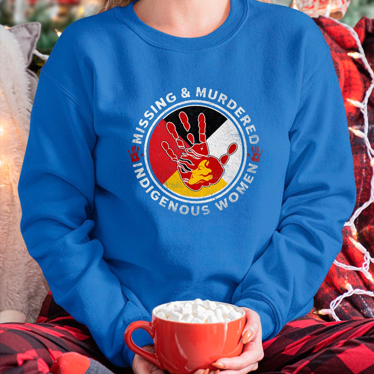 Native American T-Shirts, Vintage Native American Unisex T-Shirt/Hoodie/Sweatshirt HLT00 - MMIW Missing & Murdered Indigenous Women Red Hand