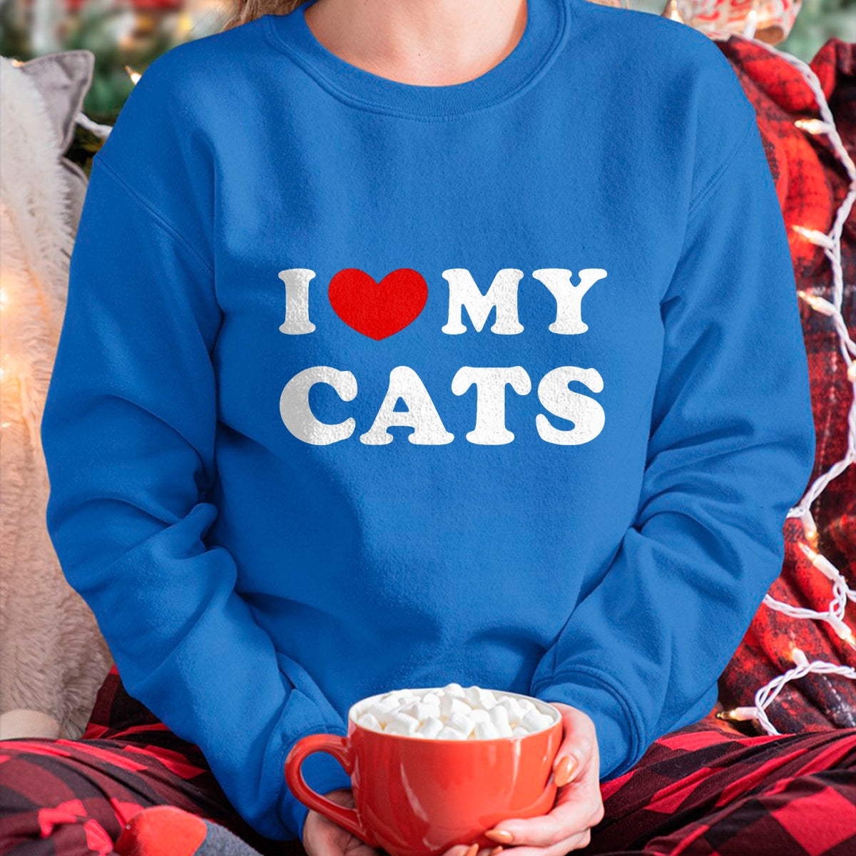 Cat Love Shirt, Funny Cat Lover Gift UnisexT-Shirt/Hoodie/Sweatshirt HLT00 - I Love My Cats, I Heart My Cats T-Shirt, Men, Black, 3X-Large