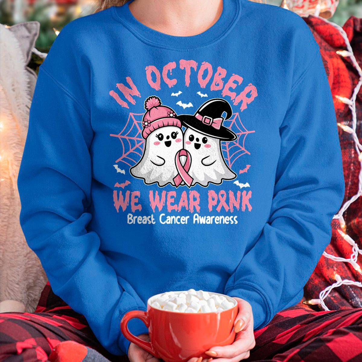 Hallowen Shirts for Family, Funny hallowen shirts, Hallowen Unisex T-Shirt/Hoodie/Sweatshirt HLT00 - Breast Cancer Women Shirts Halloween In October We Wear Pink T-Shirt