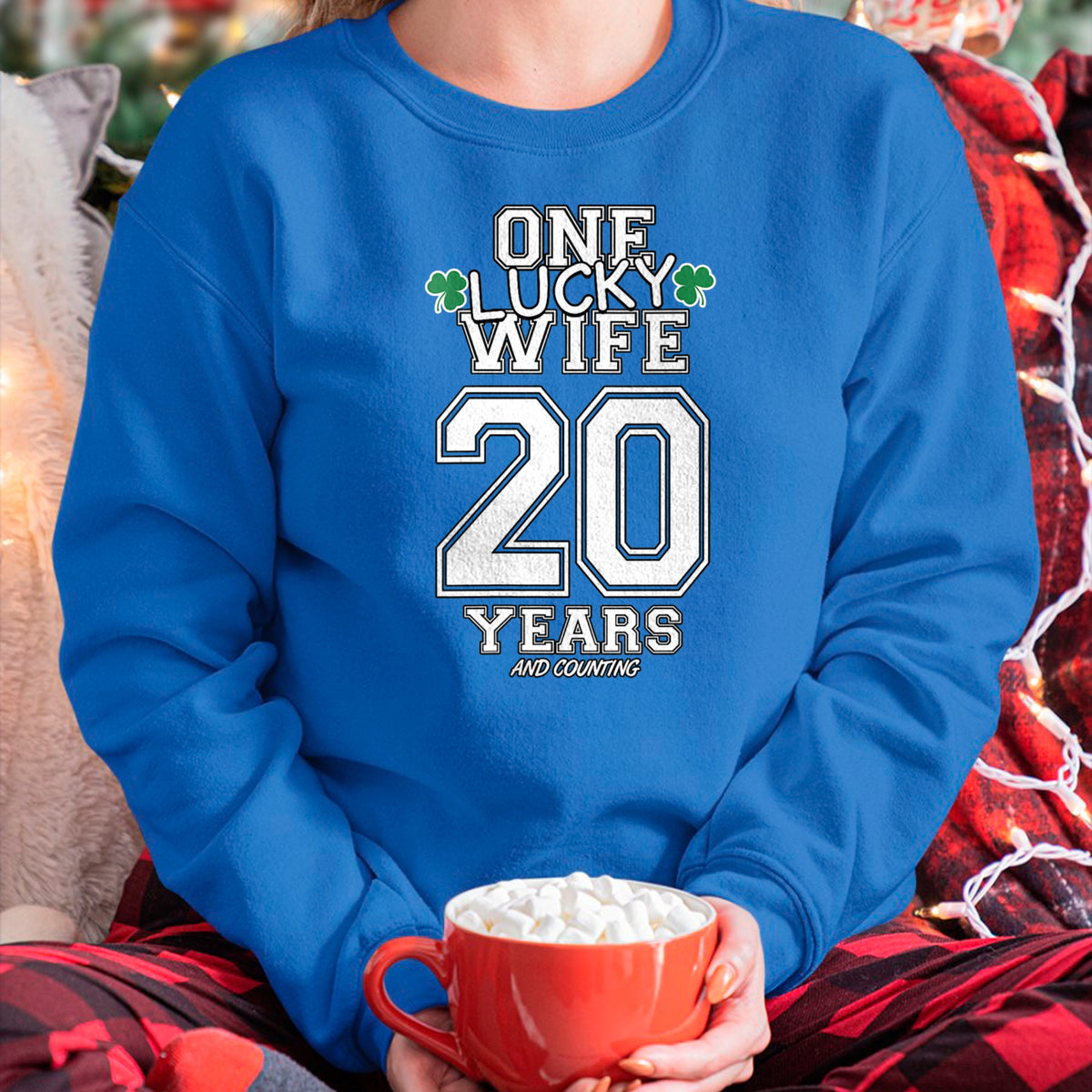 Best Wife Shirt, Wife and Husband Unisex T-Shirt/Hoodie/Sweatshirt HLT00 - Gift for wife T shirt, lucky wife   Womens 20 Years Lucky Wife Funny St Patrick's Day Anniversary He