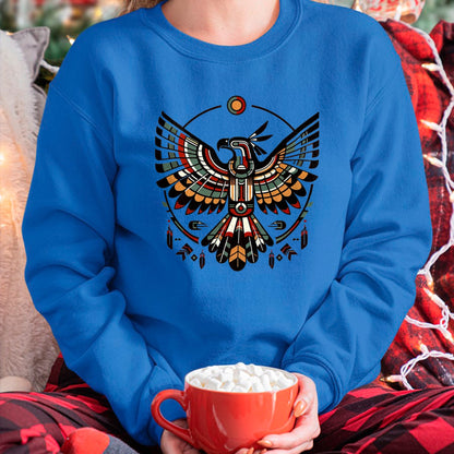 Native American T-Shirts, Vintage Native American Unisex T-Shirt/Hoodie/Sweatshirt HLT00 - Thunderbird Native American Tribal Art (2)