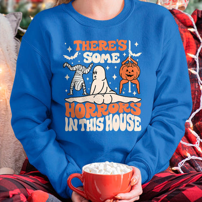 Hallowen Shirts for Family, Funny hallowen shirts, Hallowen Unisex T-Shirt/Hoodie/Sweatshirt HLT00 - There's Some Horrors In This House Ghost Pumpkin Halloween T-Shirt