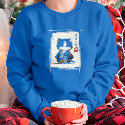Cat Love Shirt, Funny Cat Lover Gift UnisexT-Shirt/Hoodie/Sweatshirt HLT00 - Samurai Cat Japanese Art Sumi-e Novelty Kawaii Funny Cat T-Shirt, Men, Black, Large