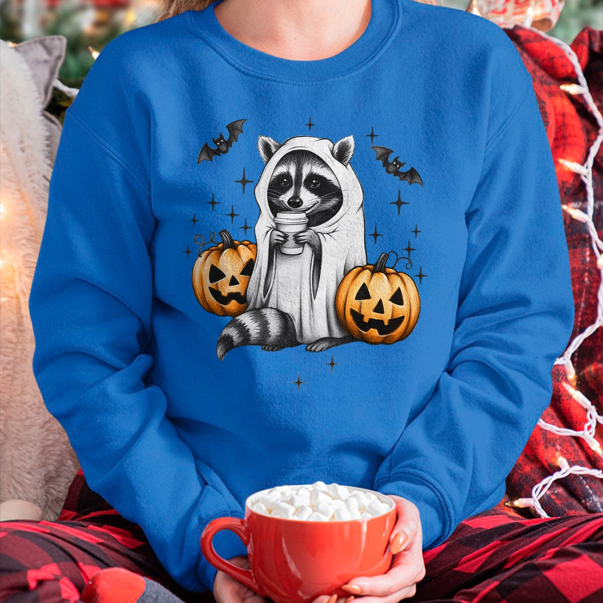 Hallowen Shirts for Family, Funny hallowen shirts, Hallowen Unisex T-Shirt/Hoodie/Sweatshirt HLT00 - Cute Ghost Raccoon Pumpkin Halloween Raccoon T-Shirt