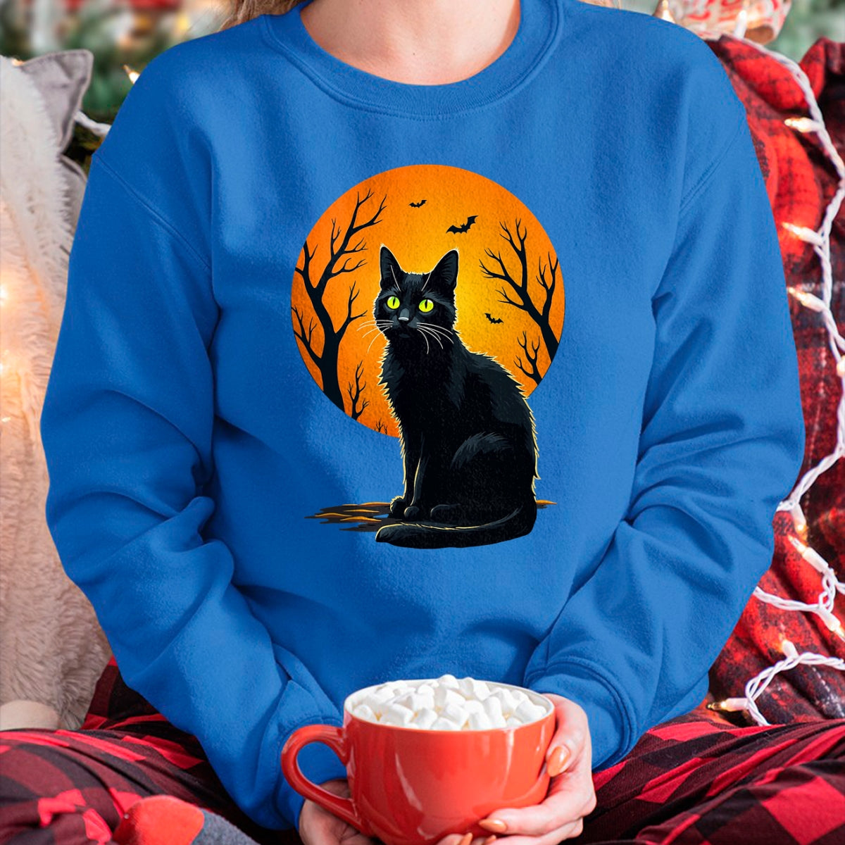 Hallowen Shirts for Family, Funny hallowen shirts, Hallowen Unisex T-Shirt/Hoodie/Sweatshirt HLT00 - Vintage Scary Halloween Cat Costume Retro Halloween Cat T-Shirt