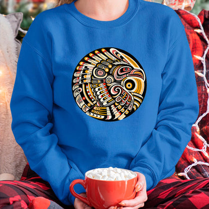 Native American T-Shirts, Vintage Native American Unisex T-Shirt/Hoodie/Sweatshirt HLT00 - Thunderbird Native American Tribal Art (4)