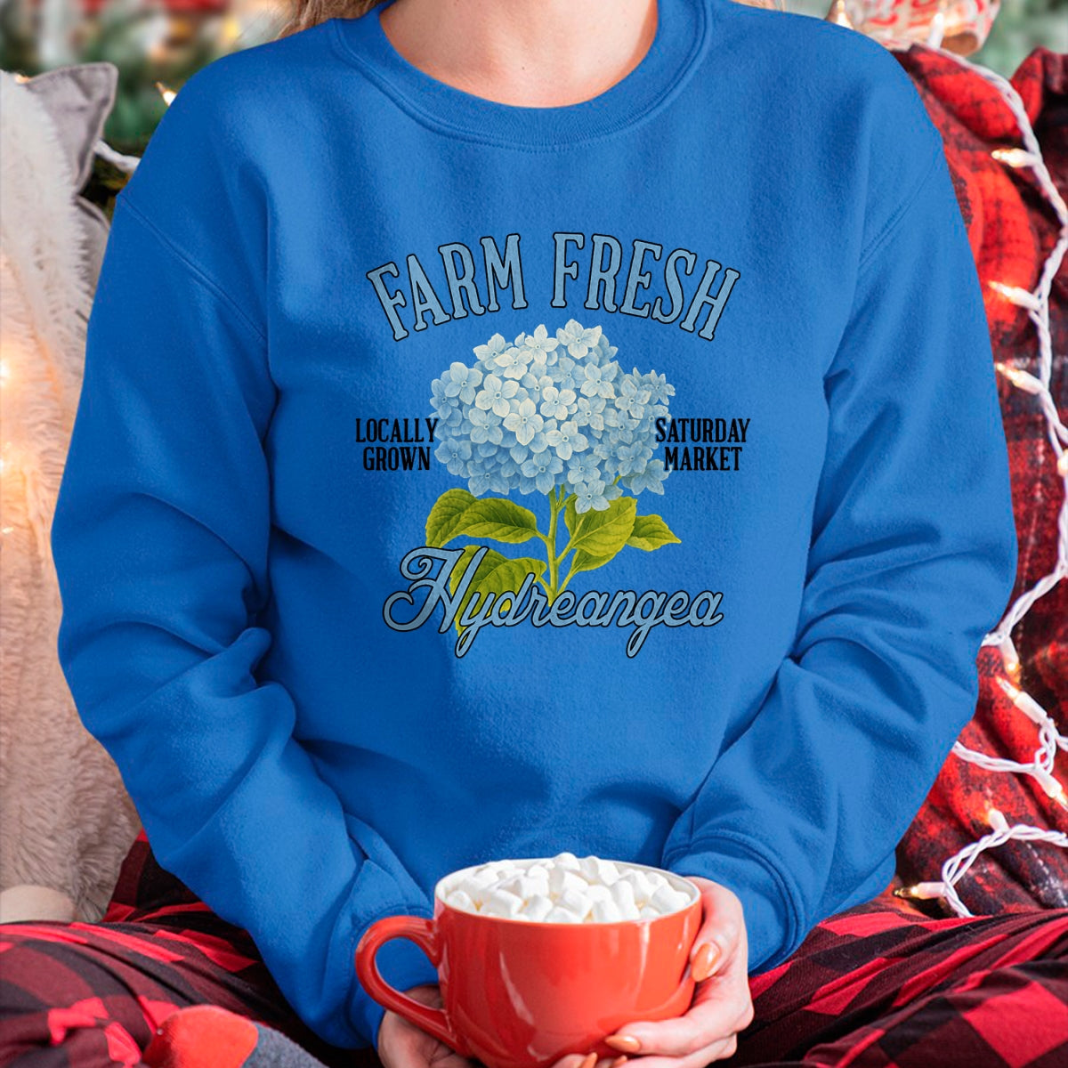 Best Farmer Life Shirt, Funny Farmer UnisexT-Shirt/Hoodie/Sweatshirt HLT00 - Hydrangea Farmers Market Gardening Farm A Fresh Hydrangea T-Shirt
