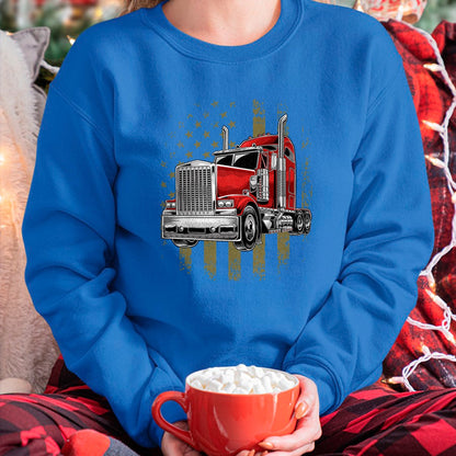 Best Truck Driver Life Shirt, Funny Trucker UnisexT-Shirt/Hoodie/Sweatshirt HLT00 - Patriotic Truck Driver American Flag Shirt Trucker Gifts Men T-Shirt