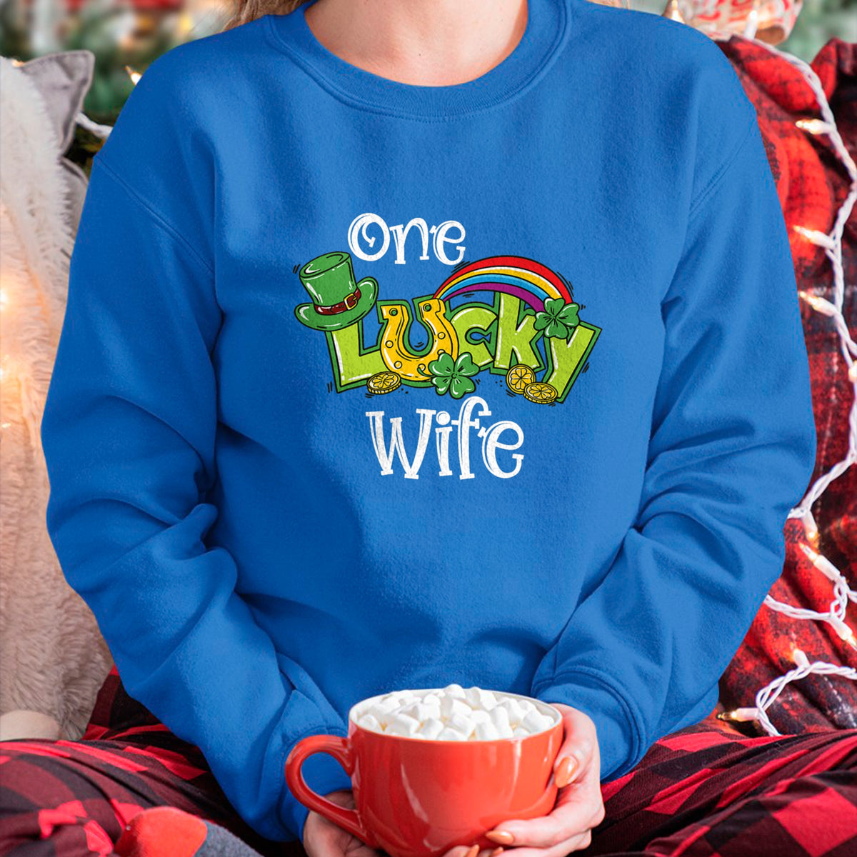 Best Wife Shirt, Wife and Husband Unisex T-Shirt/Hoodie/Sweatshirt HLT00 - Gift for wife T shirt, lucky wife   One Lucky Wife St Patricks Day Shirt One Lucky Wife T-Shirt (1)