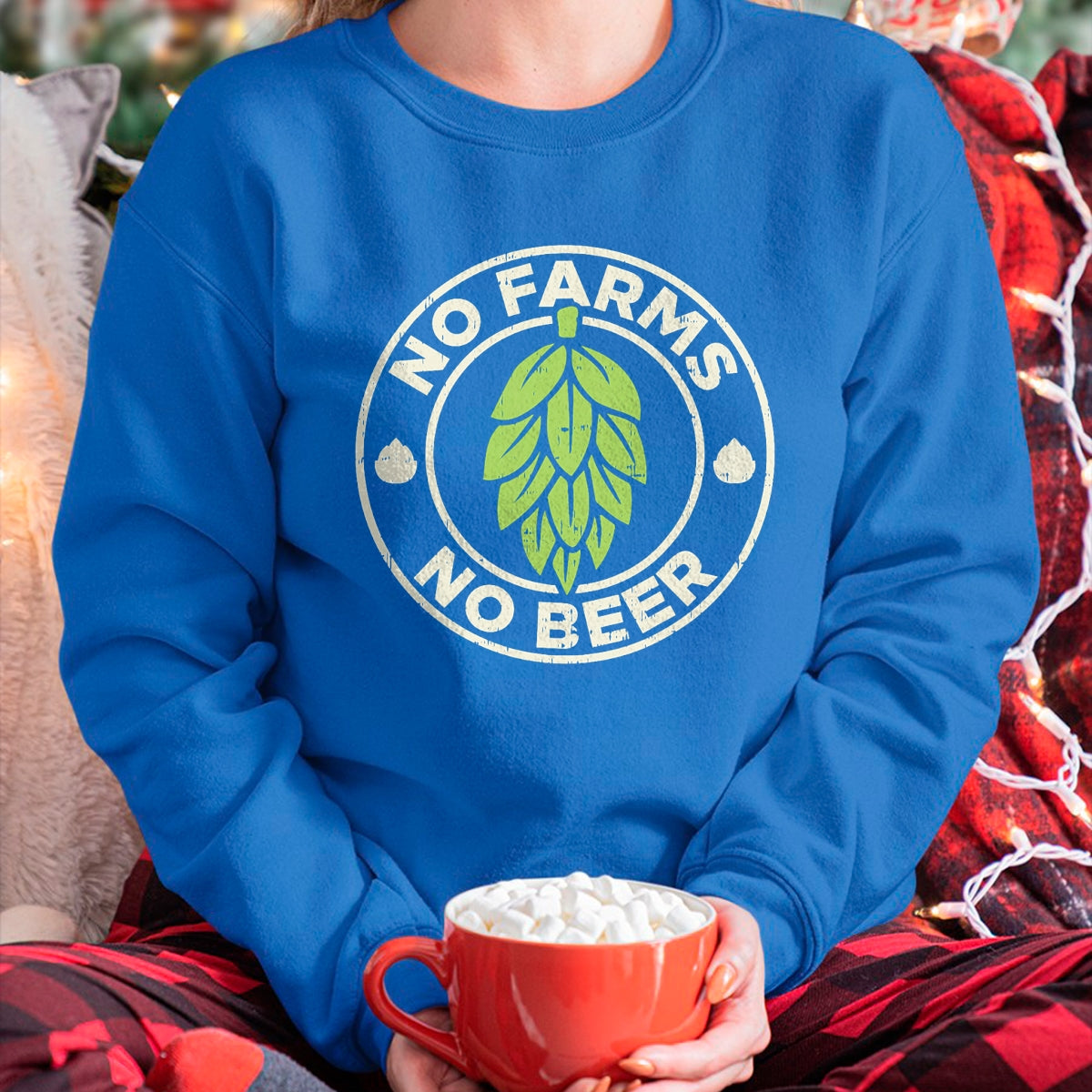 Best Farmer Life Shirt, Funny Farmer UnisexT-Shirt/Hoodie/Sweatshirt HLT00 - No Farms No Beer Hops Craft Beer Farming Brewer Farmer Gift T-Shirt