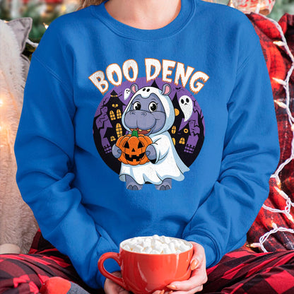 Hallowen Shirts for Family, Funny hallowen shirts, Hallowen Unisex T-Shirt/Hoodie/Sweatshirt HLT00 - Moo Deng Baby Hippo Boo Deng Long for Halloween Moo Deng T-Shirt
