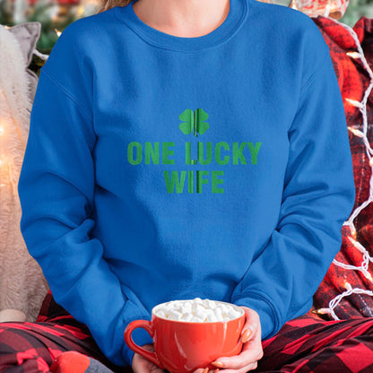 Best Wife Shirt, Wife and Husband Unisex T-Shirt/Hoodie/Sweatshirt HLT00 - Gift for wife T shirt, lucky wife   One Lucky Wife Zip Hoodie