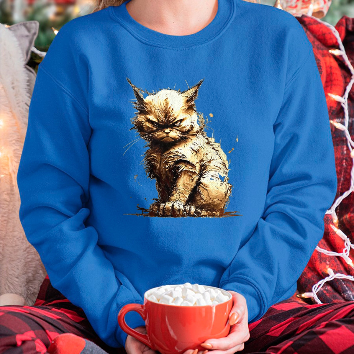 Cat Love Shirt, Funny Cat Lover Gift UnisexT-Shirt/Hoodie/Sweatshirt HLT00 - Mean Fierce Kitty Cat Kitten Funny Cat T-Shirt T-Shirt for Men Women