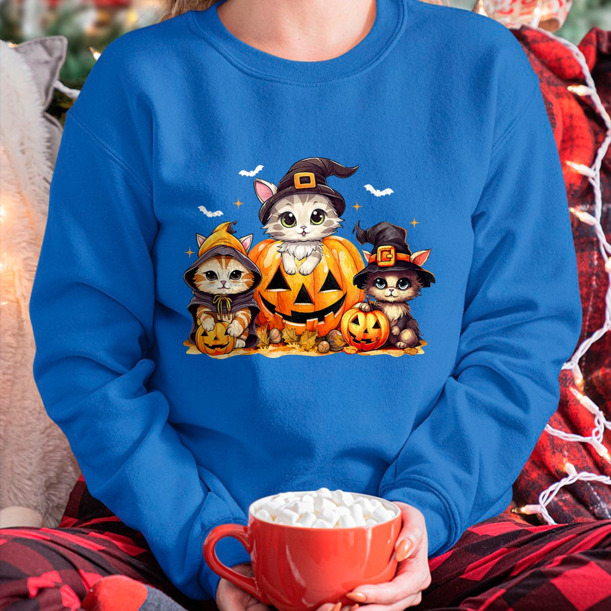 Hallowen Shirts for Family, Funny hallowen shirts, Hallowen Unisex T-Shirt/Hoodie/Sweatshirt HLT00 - Halloween Cat Shirt For Women Girls Pumpkin Spooky Season T-Shirt