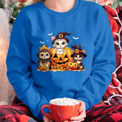 Hallowen Shirts for Family, Funny hallowen shirts, Hallowen Unisex T-Shirt/Hoodie/Sweatshirt HLT00 - Halloween Cat Shirt For Women Girls Pumpkin Spooky Season T-Shirt