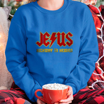 Christian Tee, Christian Faith Unisex T-Shirt/Hoodie/Sweatshirt HLT00 -Christ Jesus Highway To Heaven, Superhero Jesus Christian Premium T-Shirt