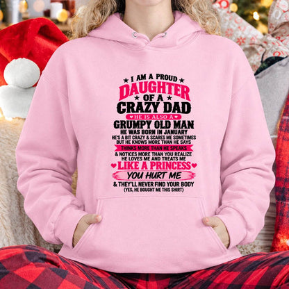 JANUARY - PROUD DAUGHTER OF A CRAZY DAD - FROM DAD - TLEE01 (SKU2610-540-01)