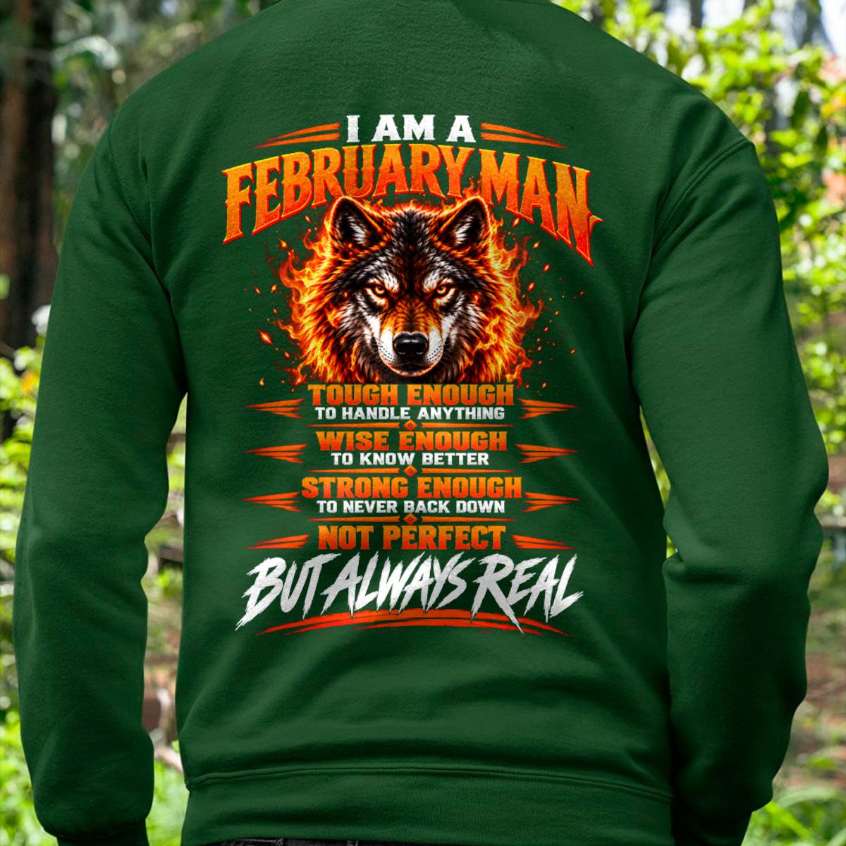 FEBRUARY – NOT PERFECT BUT ALWAYS REAL , WOLF SHIRT - FOR MAN - TLEE02 (SKU2610-56-02)