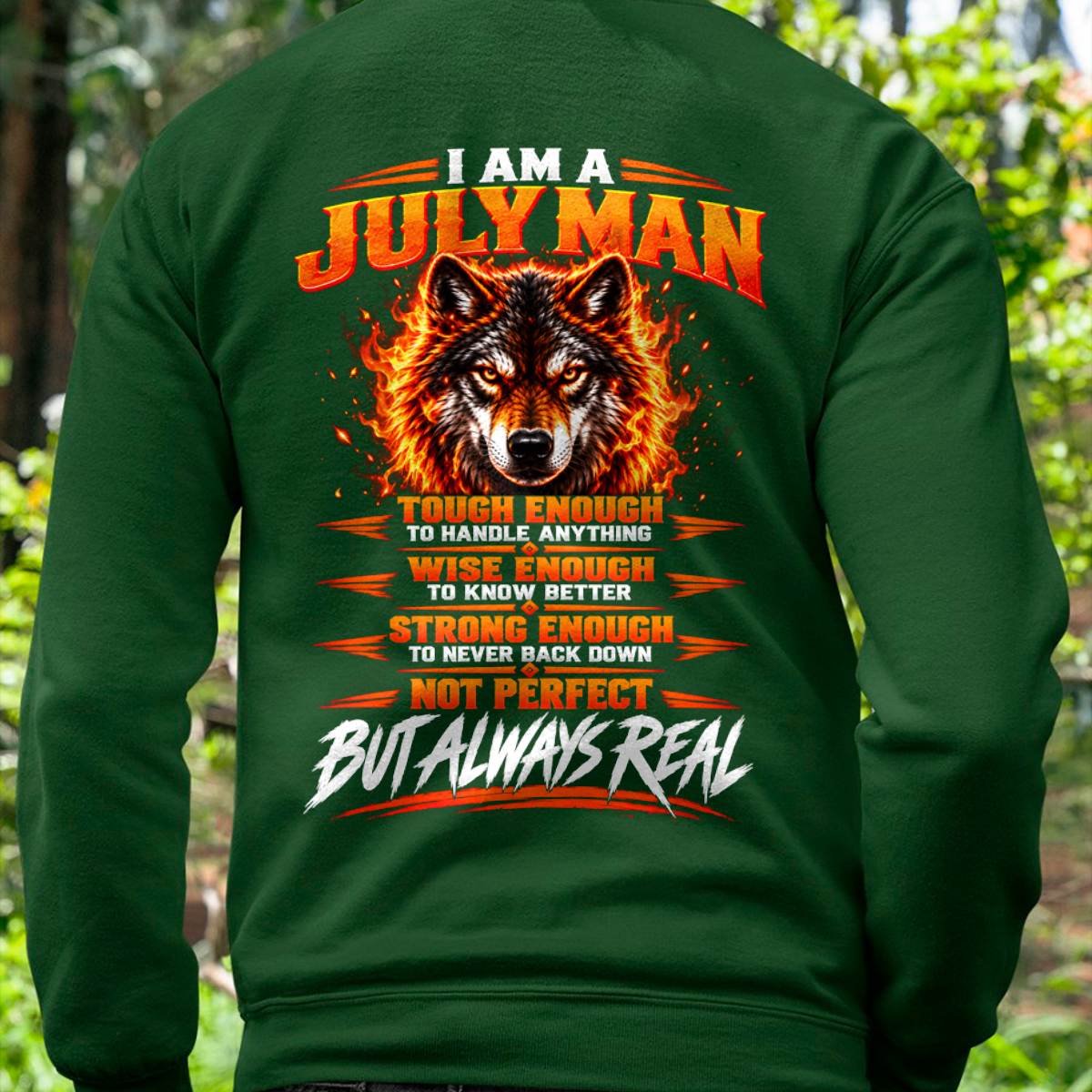 JULY – NOT PERFECT BUT ALWAYS REAL , WOLF SHIRT - FOR MAN - TLEE07 (SKU2610-56-07)