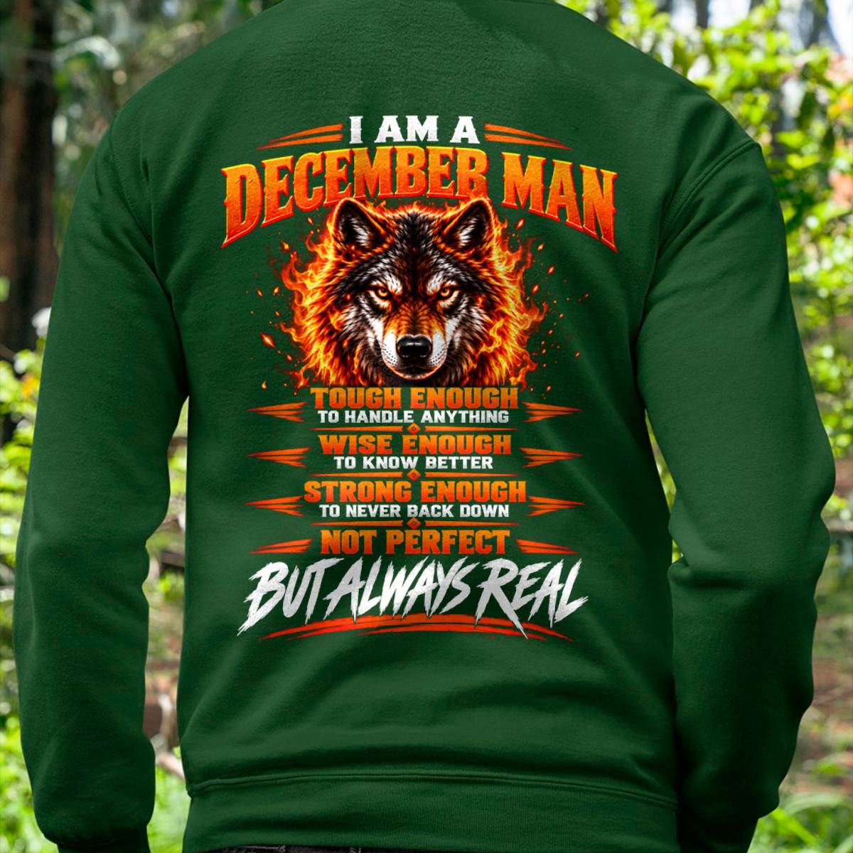 DECEMBER – NOT PERFECT BUT ALWAYS REAL , WOLF SHIRT - FOR MAN - TLEE12 (SKU2610-56-12)