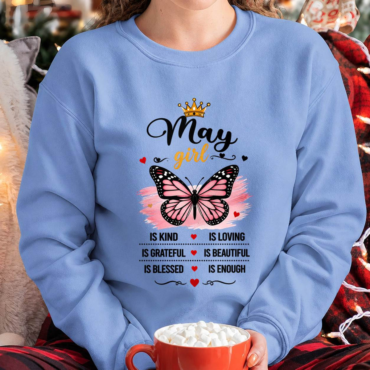 MAY GIRL BUTTERFLY SHIRT - FOR WOMEN - TLEE05 (SKU2608-593-05)