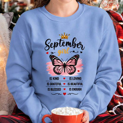 SEPTEMBER GIRL BUTTERFLY SHIRT - FOR WOMEN - TLEE09 (SKU2608-593-09)
