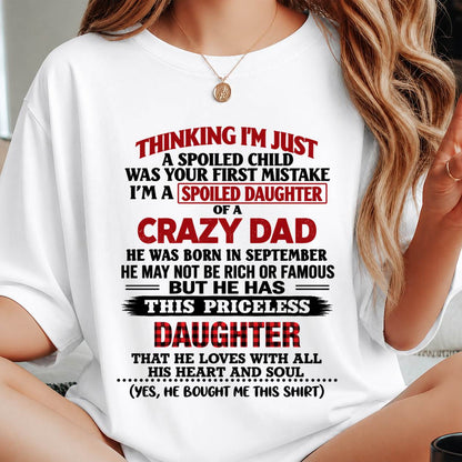SEPTEMBER - SPOILED DAUGHTER OF A CRAZY DAD - FROM DAD - TLEE09 (SKU2610-884-09)