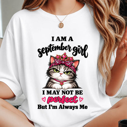 SEPTEMBER GIRL CAT SHIRT – ALWAYS ME - FOR WOMEN - TLEE09 (SKU2610-100-09)
