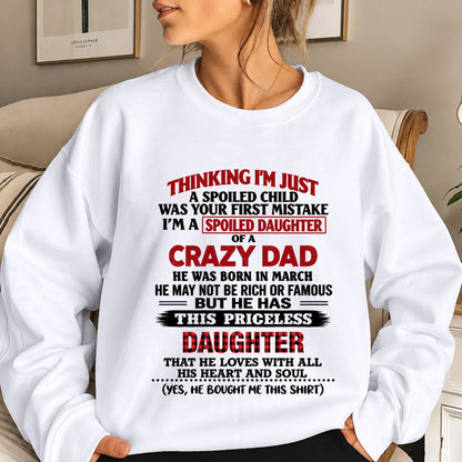 MARCH - SPOILED DAUGHTER OF A CRAZY DAD - FROM DAD - TLEE03 (SKU2610-884-03)