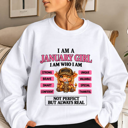 JANUARY GIRL – UNIQUE AND FEARLESS WOMAN TEE - FOR WOMEN - TLEE01 (SKU2610-616-01)