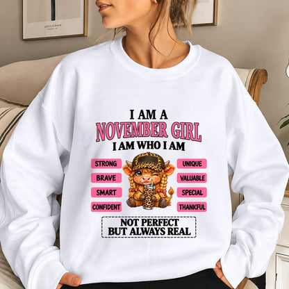 NOVEMBER GIRL – UNIQUE AND FEARLESS WOMAN TEE - FOR WOMEN - TLEE11 (SKU2610-616-11)