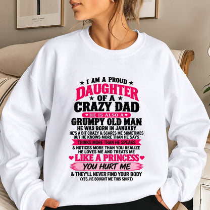JANUARY - PROUD DAUGHTER OF A CRAZY DAD - FROM DAD - TLEE01 (SKU2610-540-01)