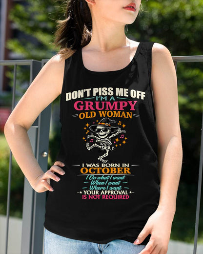 OCTOBER - SASSY INDEPENDENT WOMAN FUNNY QUOTE - FOR WOMEN - TLEE10 (SKU2603-70-10)