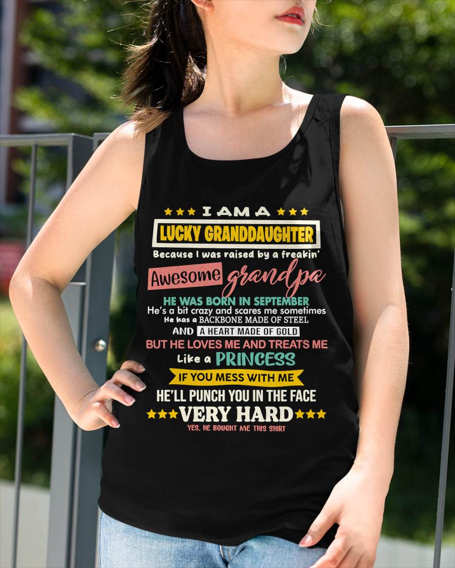 SEPTEMBER GRANDPA – BLESSED GRANDDAUGHTER RAISED BY AN AMAZING GRANDPA - FROM GRANDPA - TLEE09 (SKU2603-273-09)