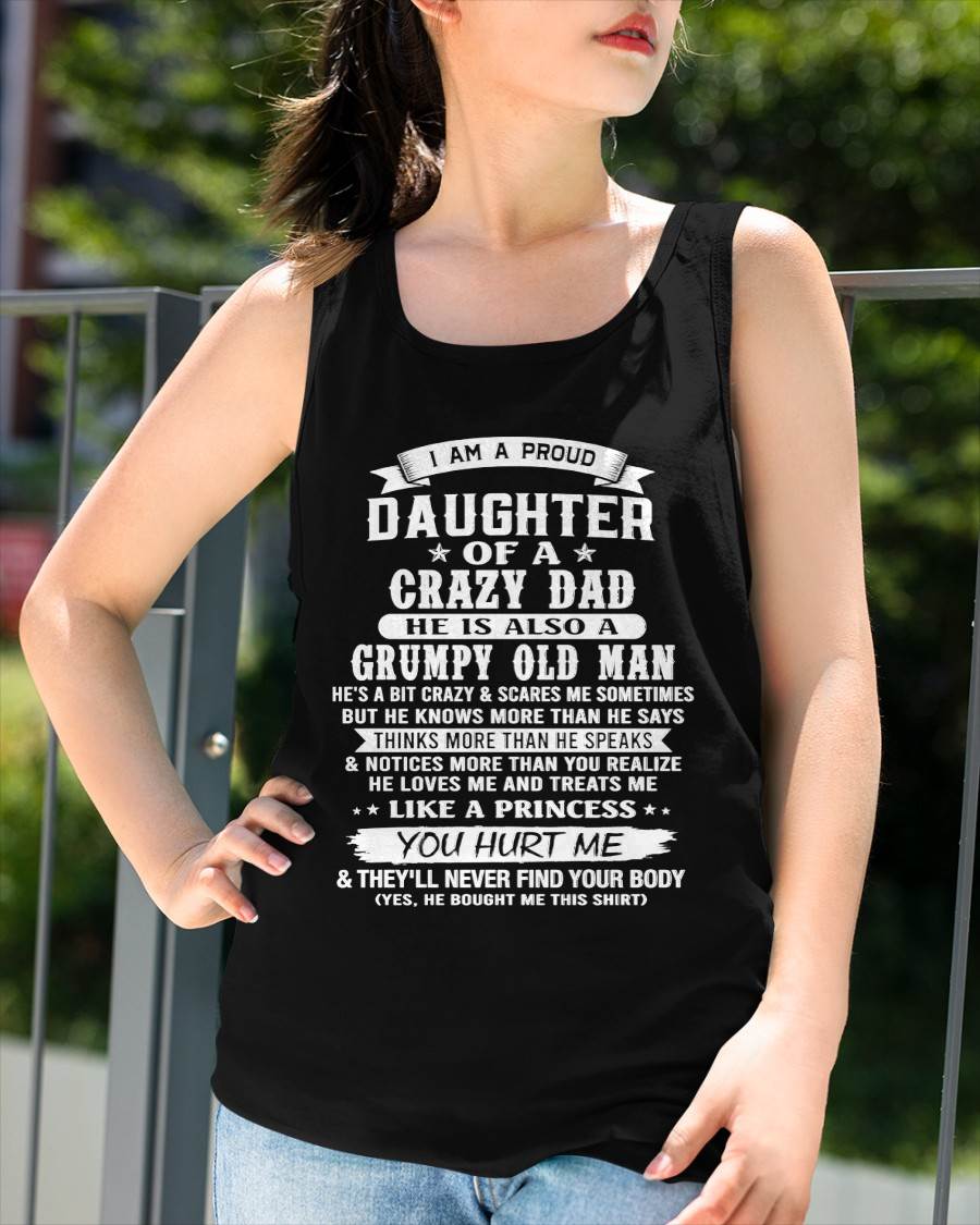 CRAZY DAD PROUD DAUGHTER SHIRT - FROM DAD - TLEE00 (SKU2607-221-00)