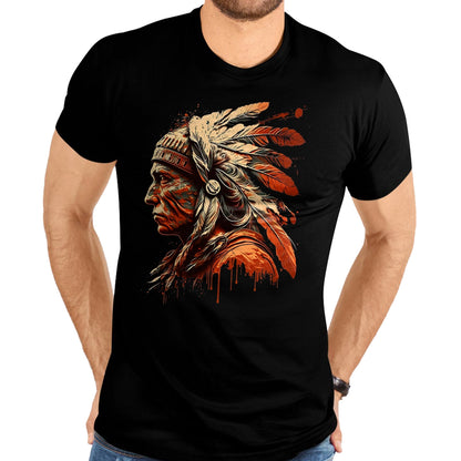 Native American T-Shirts, Vintage Native American Unisex T-Shirt/Hoodie/Sweatshirt HLT00 - Native American Heritage Indigenous Indian Chief T-Shirt (1)