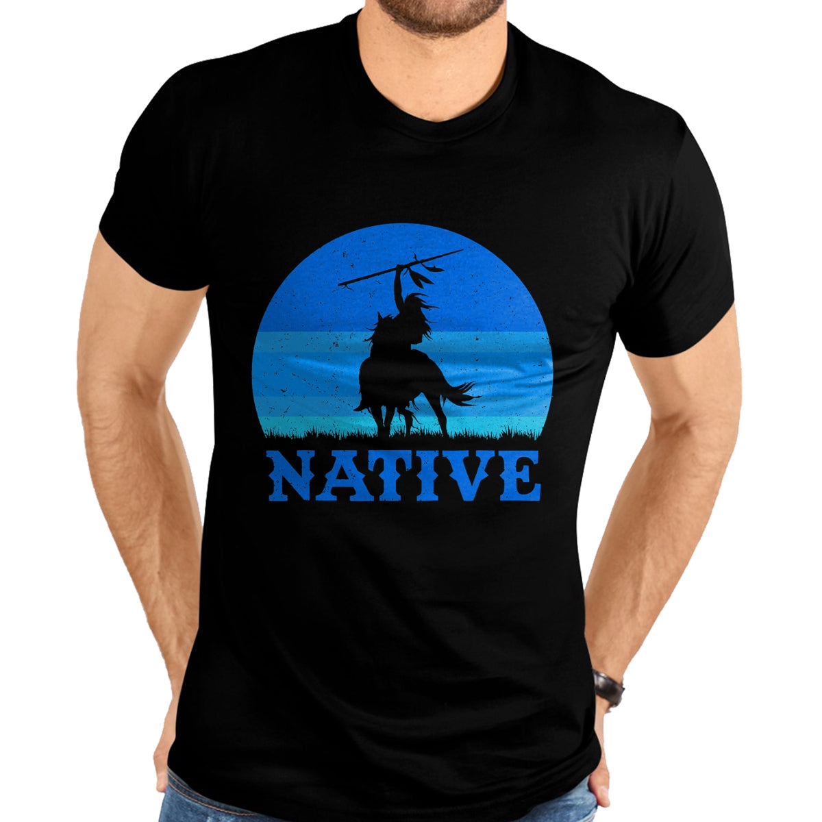 Native American T-Shirts, Vintage Native American Unisex T-Shirt/Hoodie/Sweatshirt HLT00 - Northwest Native American Knight Pride Mountain Warrior T-Shirt (2)