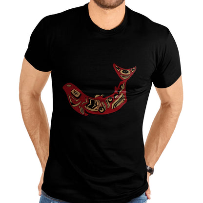 Native American T-Shirts, Vintage Native American Unisex T-Shirt/Hoodie/Sweatshirt HLT00 - Native American Indian Salmon Fish Totem Pacific Northwest T-Shirt