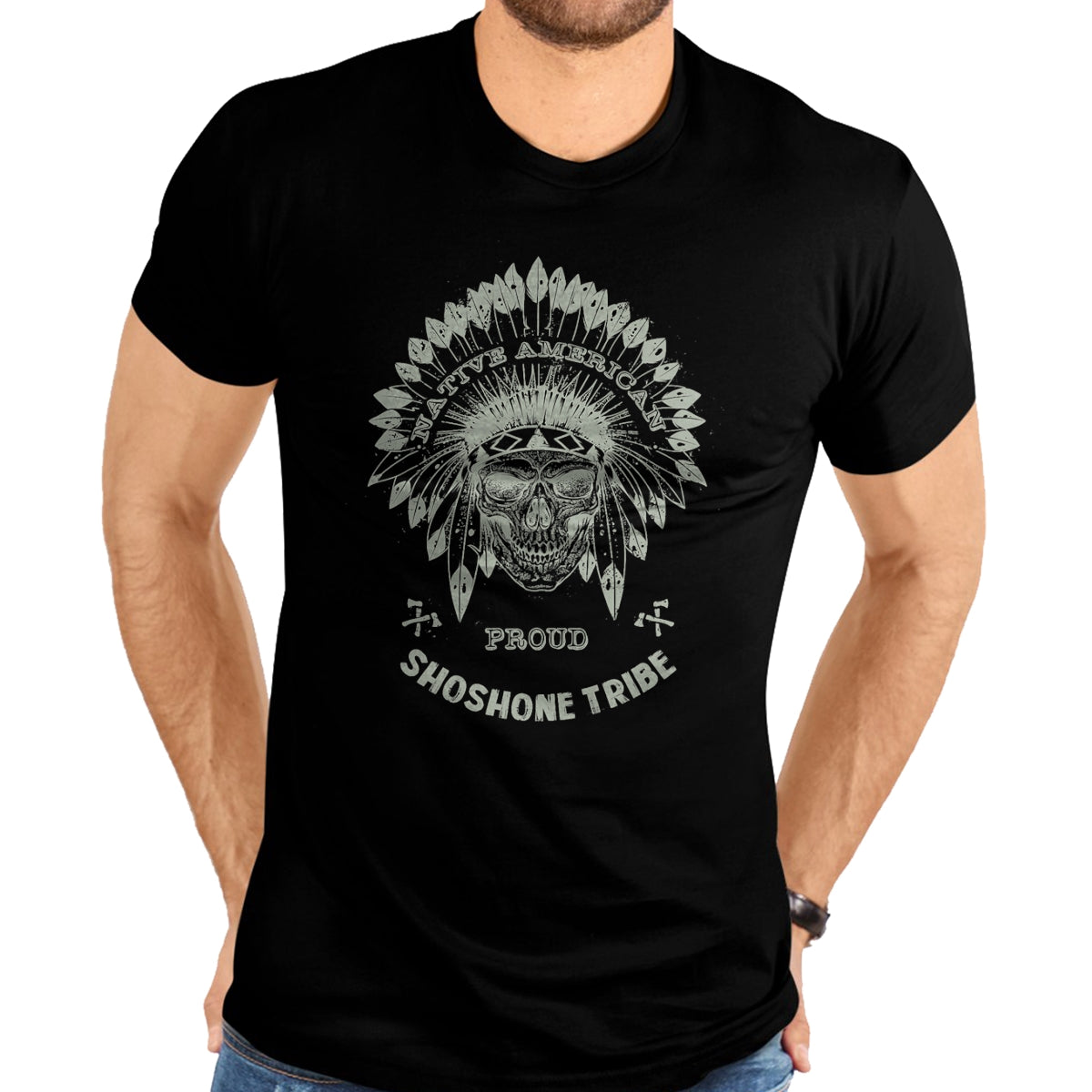 Native American T-Shirts, Vintage Native American Unisex T-Shirt/Hoodie/Sweatshirt HLT00 - Sioux Blood Indian Chief Native American Indian Tribe T-Shirt