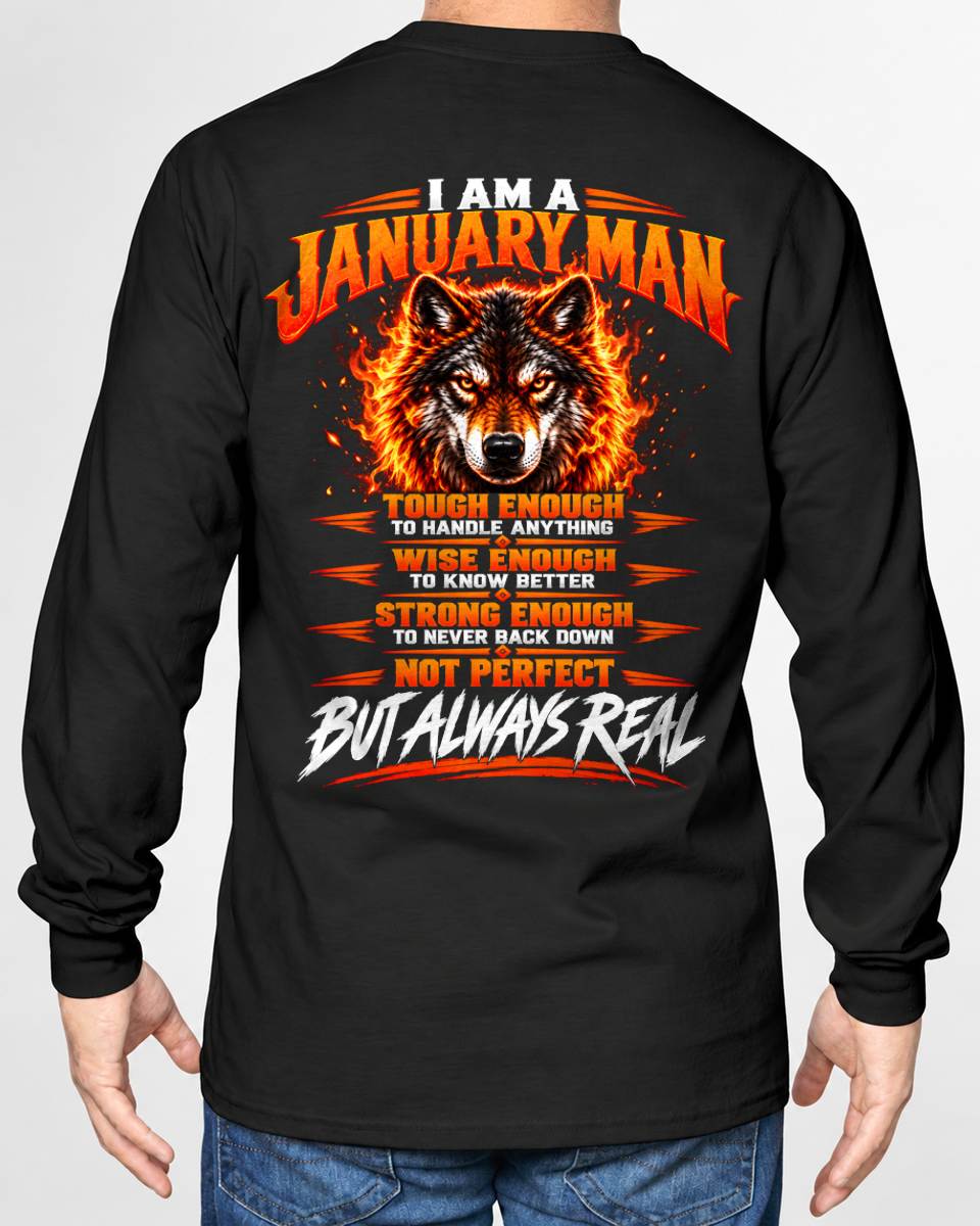 JANUARY – NOT PERFECT BUT ALWAYS REAL , WOLF SHIRT - FOR MAN - TLEE01 (SKU2610-56-01)