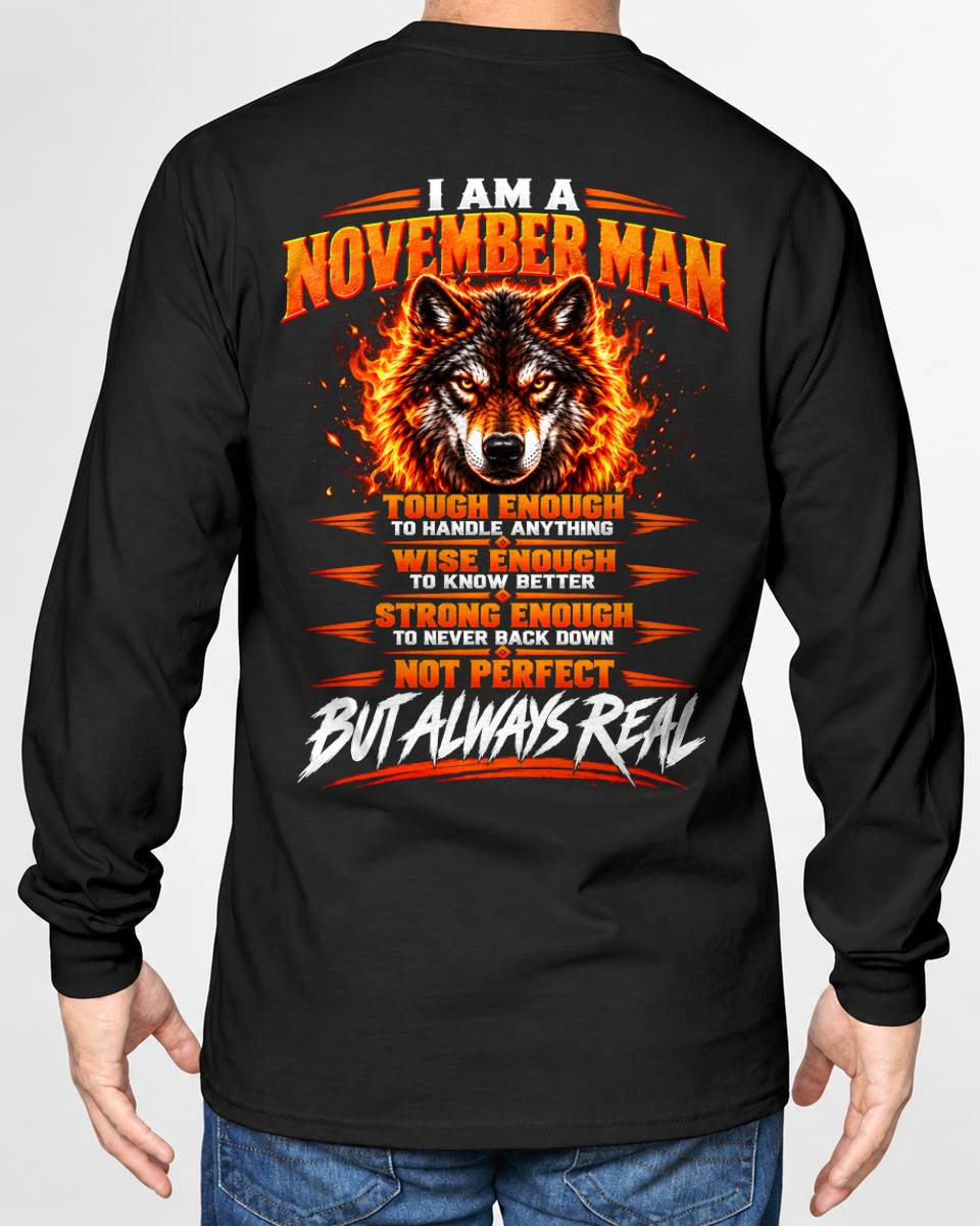 NOVEMBER – NOT PERFECT BUT ALWAYS REAL , WOLF SHIRT - FOR MAN - TLEE11 (SKU2610-56-11)