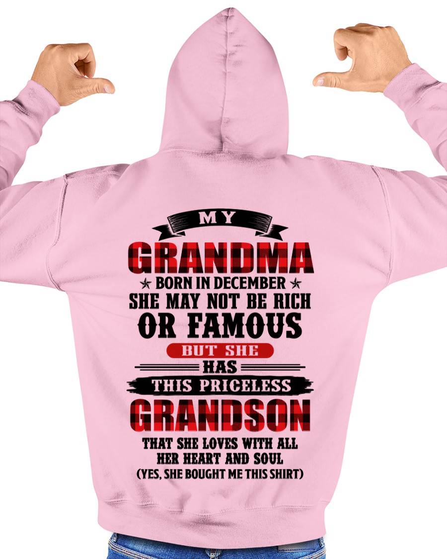 DECEMBER GRANDMA - HER PRICELESS GRANDSON - FROM GRANDMA - TLEE12 (SKU2606-337-12)