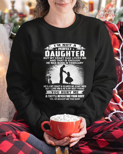 DAD BORN IN FEBRUARY AND DAUGHTER BEST FRIENDS - FROM DAD - TLEE02 (SKU2605-166-02)