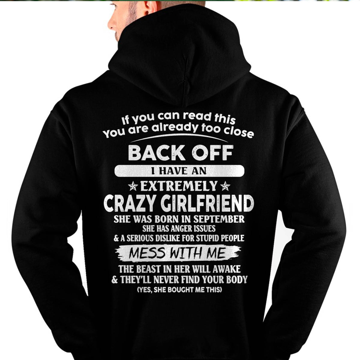 September - If You Can Read This You Are Already Too Close - Gift For Your Boyfriend, Husband From Wife - TLEE09 (SKU07-175-09)