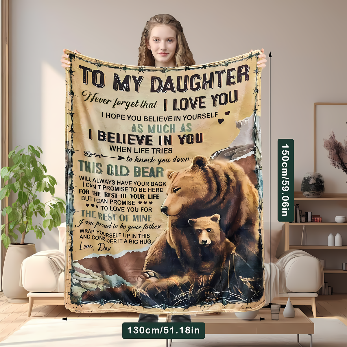 Special Gift For Your Daughter Blanket - From Dad
