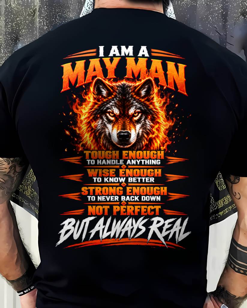 MAY – NOT PERFECT BUT ALWAYS REAL , WOLF SHIRT - FOR MAN - TLEE05 (SKU2610-56-05)