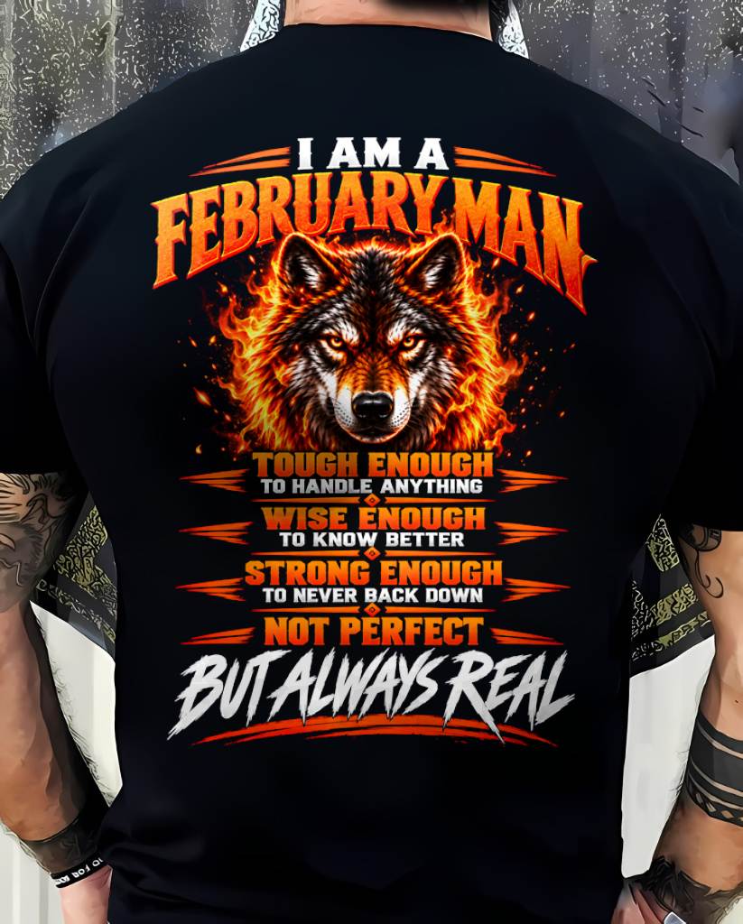 FEBRUARY – NOT PERFECT BUT ALWAYS REAL , WOLF SHIRT - FOR MAN - TLEE02 (SKU2610-56-02)