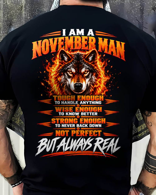 NOVEMBER – NOT PERFECT BUT ALWAYS REAL , WOLF SHIRT - FOR MAN - TLEE11 (SKU2610-56-11)
