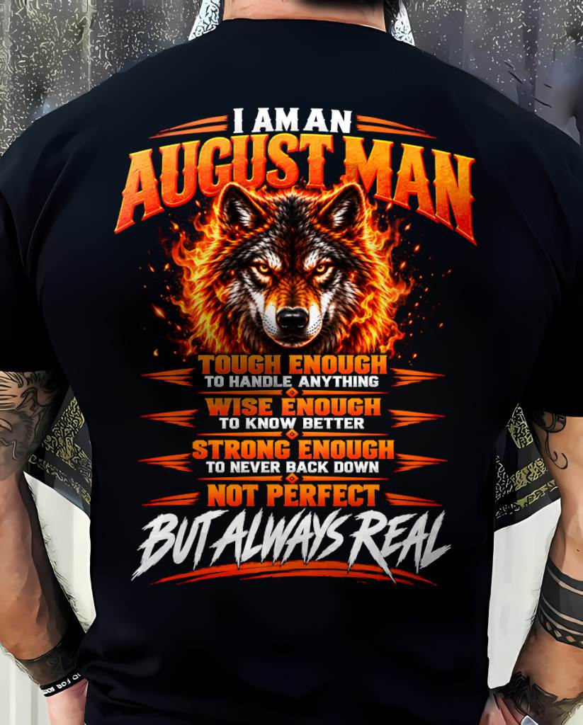 AUGUST – NOT PERFECT BUT ALWAYS REAL , WOLF SHIRT - FOR MAN - TLEE08 (SKU2610-56-08)